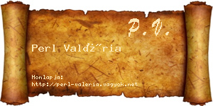 Perl Valéria névjegykártya